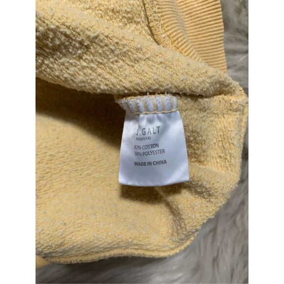 John Galt Light Yellow Pullover Sweatshirt - Picture 3 of 5